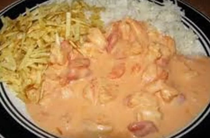 Strogonoff de camarão