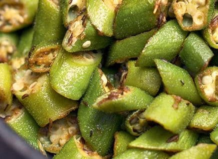 Quiabo frito