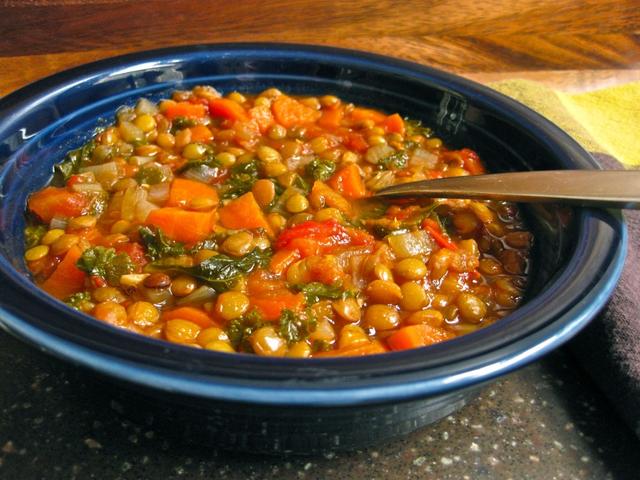 Sopa de legumes com lentilha