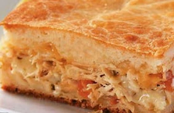 Torta de frango de liquidificador