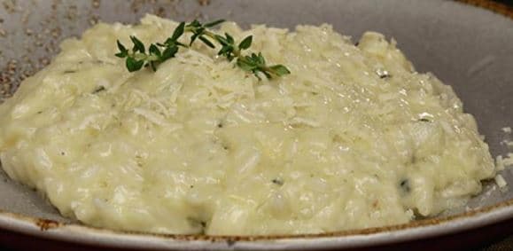 Risoto com quatro queijos 