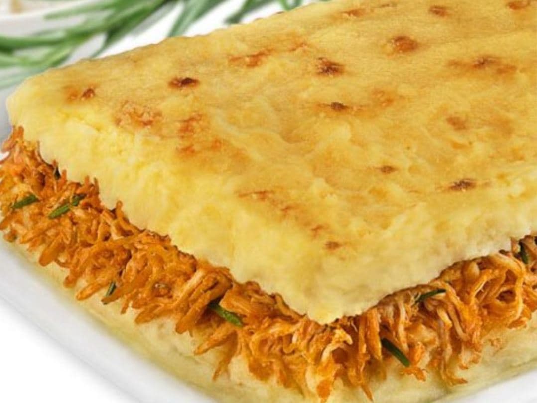 Escondidinho de batata doce com frango