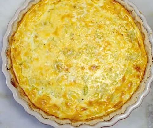 Quiche de alho poró