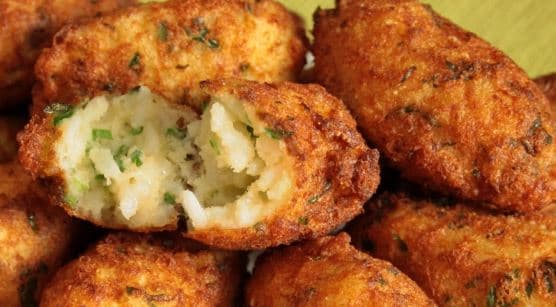 Bolinho de arroz na air fryer