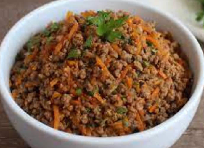 Carne moída com cenoura