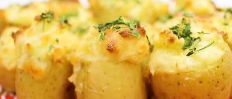Batatinhas recheadas com bacalhau