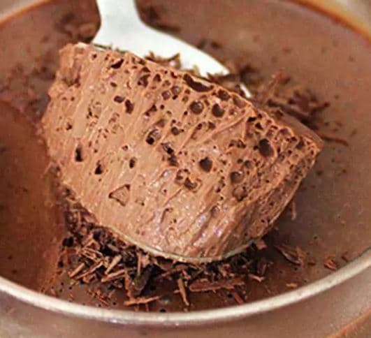 Mousse de chocolate em pó