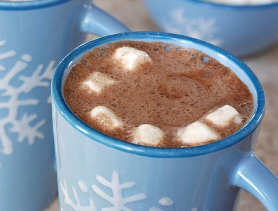 Chocolate quente com marshmallow
