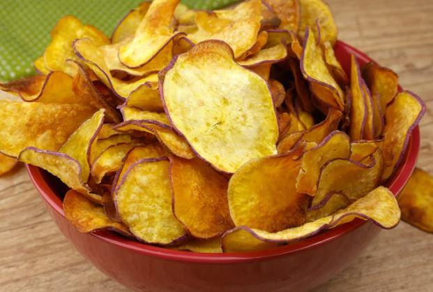 Chips de batata doce na air fryer